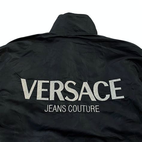 versace fleece jacket|Versace denim jacket.